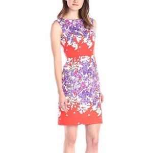 Adrianna Papell Floral Sleeveless Sheath Dress